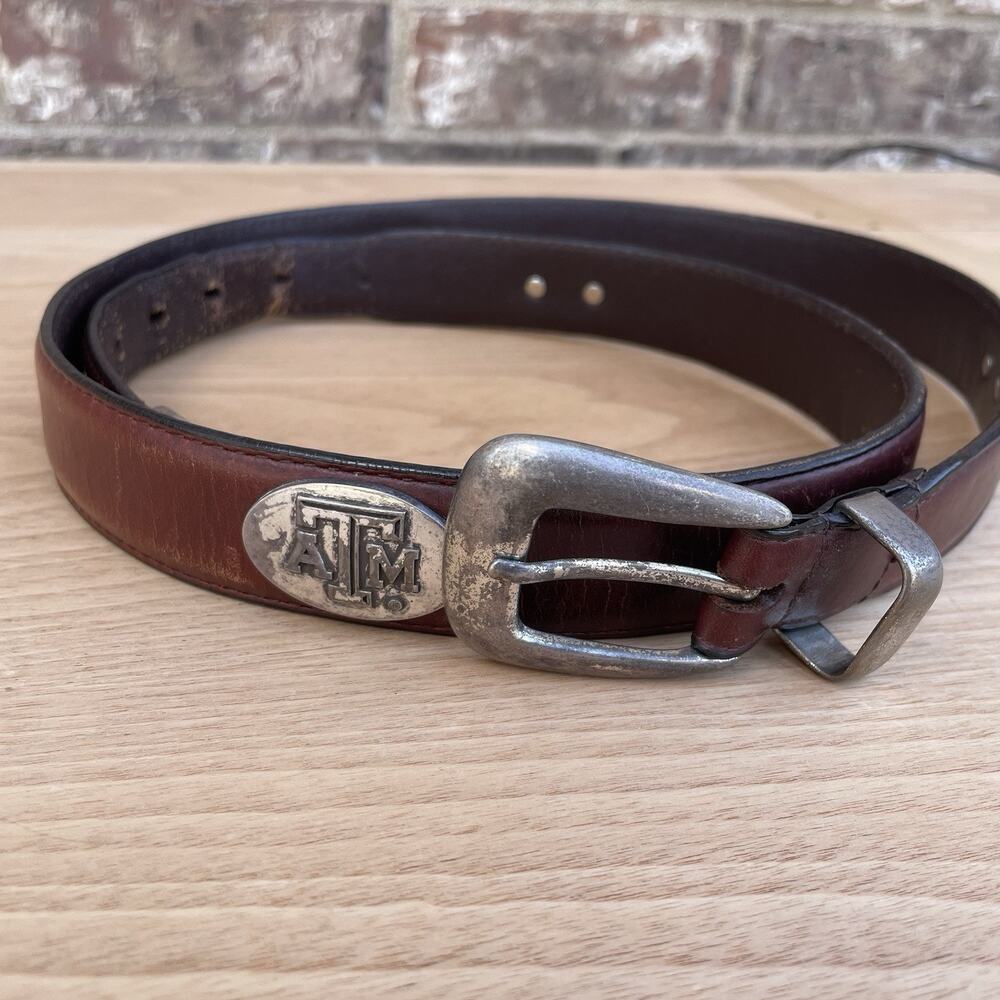 Texas A&M Men’s Top Grain‎ Leather Belt Size 42 Buckle